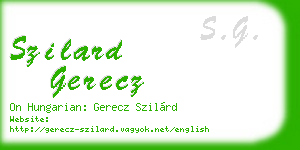 szilard gerecz business card